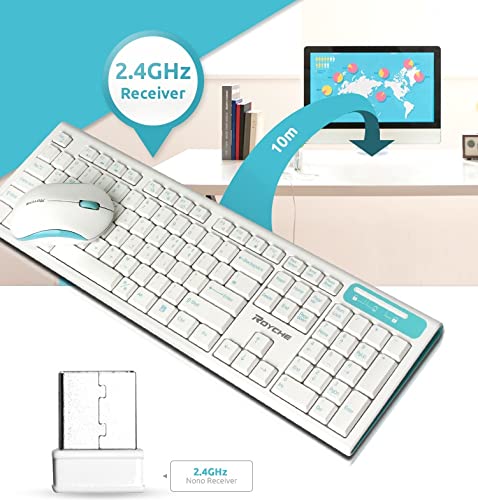 Royche  Wireless Ultra Slim Keyboard and Rounding Fancy Mouse Combo