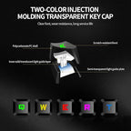 LENOVO GK-10 USB Wired  Gaming Keyboard 98 Keys RGB Rainbow  Ergonomic Gaming Keyboard (Black&White)