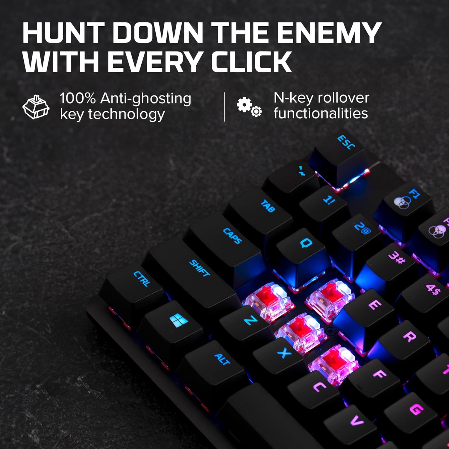 HyperX Alloy Origins Core TKL Mechanical Gaming Keyboard  Blue Clicky Switches