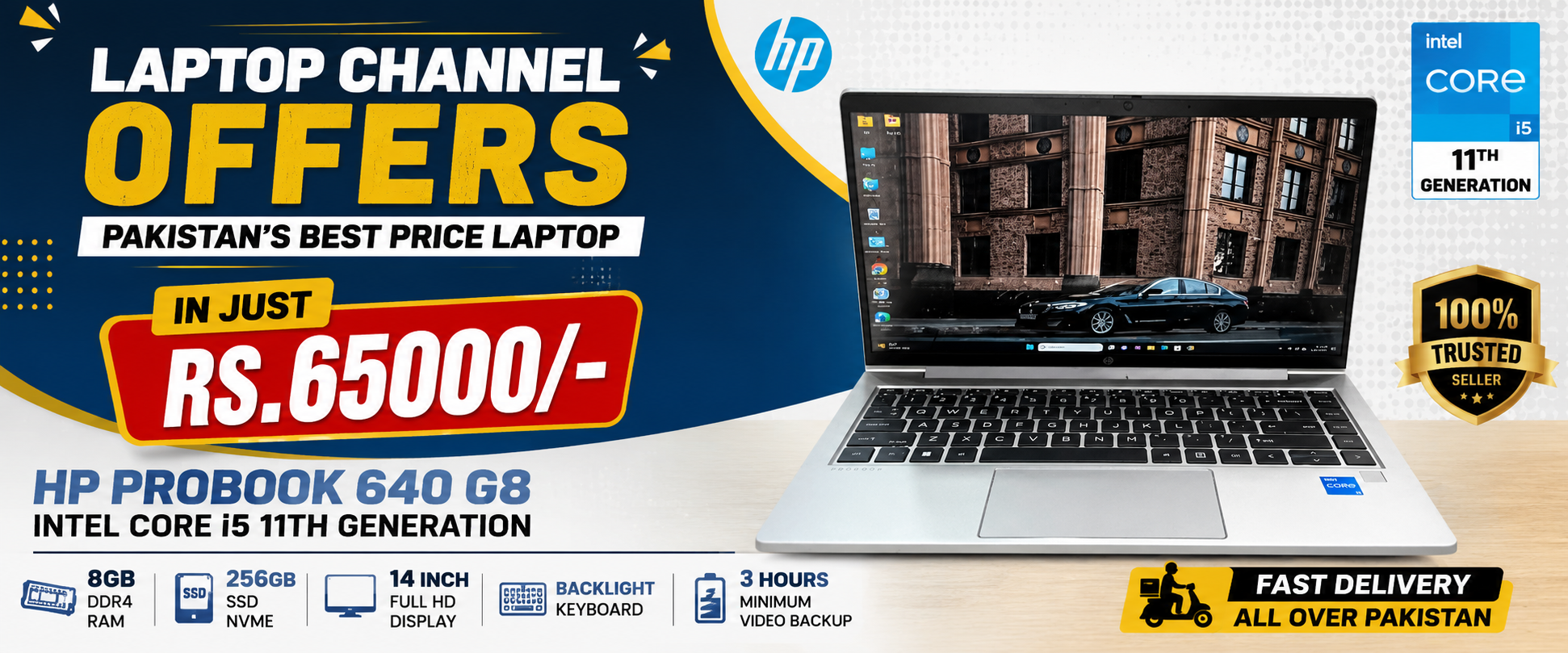 HP PROBOOK 640 G8 , 11TH GENERATION INTEL CORE i5 14-INCH LAPTOP