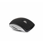 Foldable Optical Arc 2.4G Wireless Mouse-Black and Silver