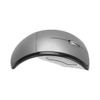 Foldable Optical Arc 2.4G Wireless Mouse-Black and Silver