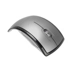 Foldable Optical Arc 2.4G Wireless Mouse-Black and Silver