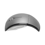 Foldable Optical Arc 2.4G Wireless Mouse-Black and Silver