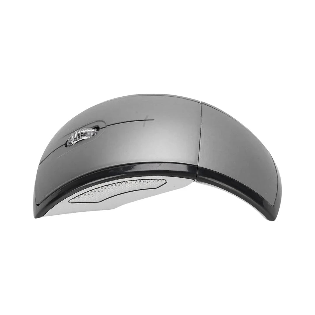 Foldable Optical Arc 2.4G Wireless Mouse-Black and Silver