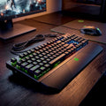 HP Pavilion Gaming Keyboard 800 Anti-Ghosting Function with Rollover To N Buttons, Switch with Mechanical Greetech Blue, Dedicated LED for Each Button,Black