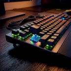 HP Pavilion Gaming Keyboard 800 Anti-Ghosting Function with Rollover To N Buttons, Switch with Mechanical Greetech Blue, Dedicated LED for Each Button,Black