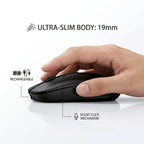 Hush Vibe Slim Wireless Mouse - Silent & Rechargeable