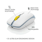 Hush Vibe Slim Wireless Mouse - Silent & Rechargeable