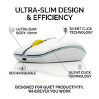 Hush Vibe Slim Wireless Mouse - Silent & Rechargeable