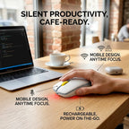 Hush Vibe Slim Wireless Mouse - Silent & Rechargeable