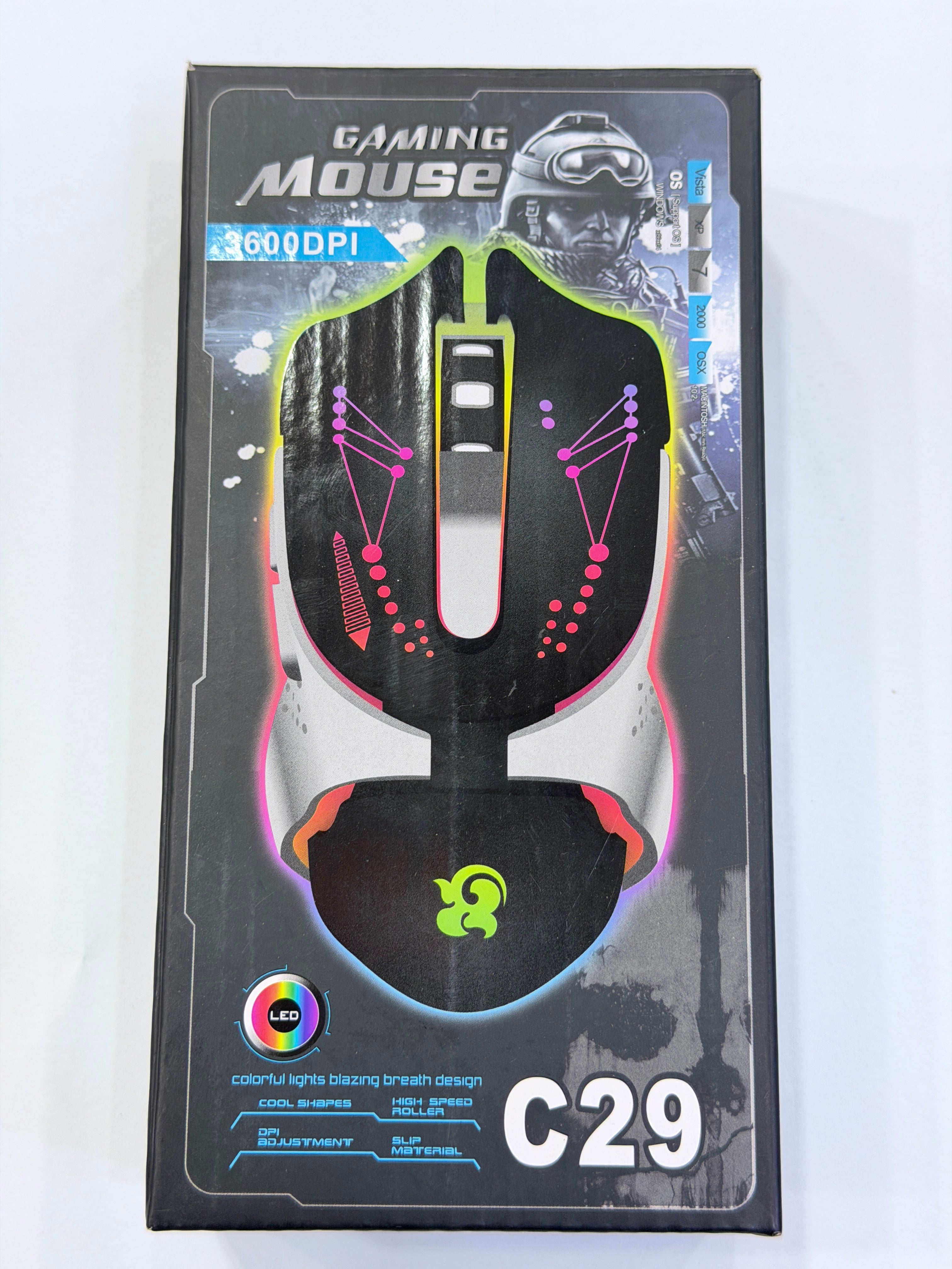USB Gaming Mouse 3600 Frame RGB 6 Buttons 3600DPi C29 Original