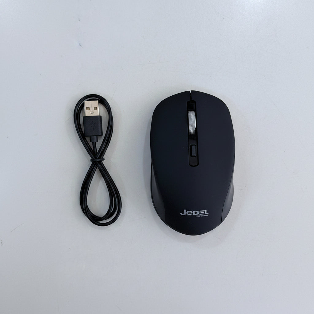 JEDEL WD156 Black Dual Mode ReCharging Wireless Office Mouse 1600 Dpi