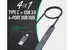 AMAZE USB3.0 + TYPE-C TO 4 IN 1 USB 3.0 HUB | A304