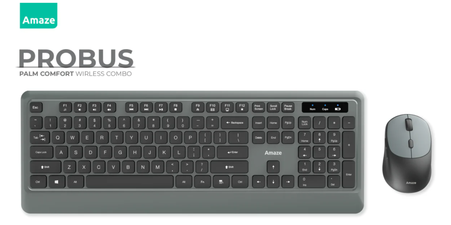Probus Palm Comfort Wireless Keyboard & Mouse Combo | A745