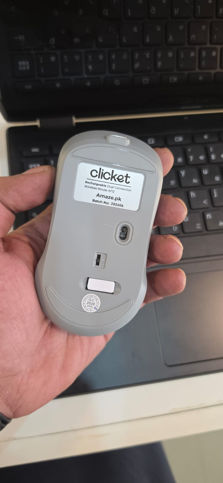Clicket Dual Mode Wireless Rechargeable Mouse (BLUETOOTH+USB+RECHARGEABLE)