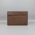 Laptop Channel Signature Edition – 14″ 100% Genuine Leather Handmade Laptop Sleeve Brown | Magnetic Shutter