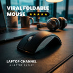 Foldable Optical Arc 2.4G Wireless Mouse-Black and Silver