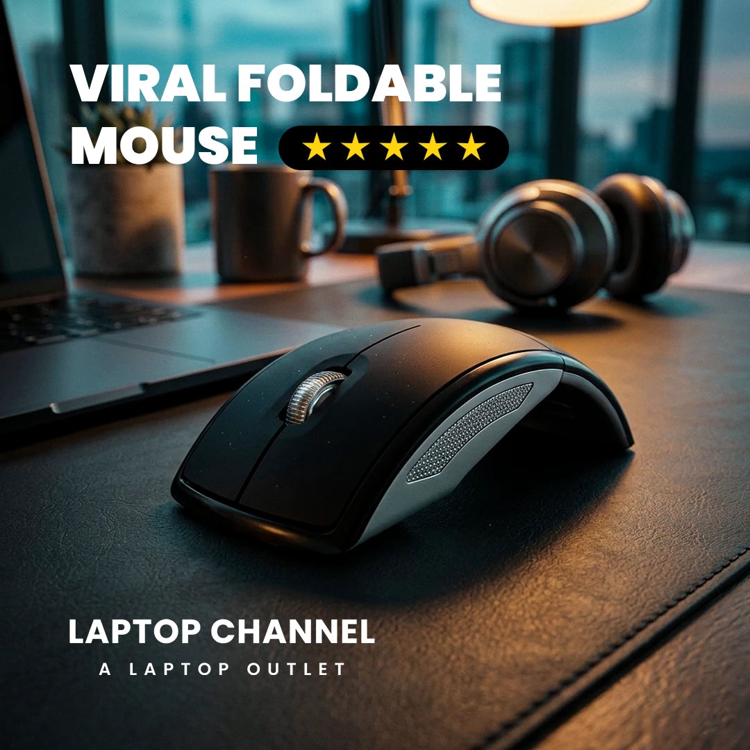 Foldable Optical Arc 2.4G Wireless Mouse-Black and Silver