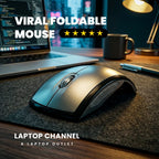 Foldable Optical Arc 2.4G Wireless Mouse-Black and Silver